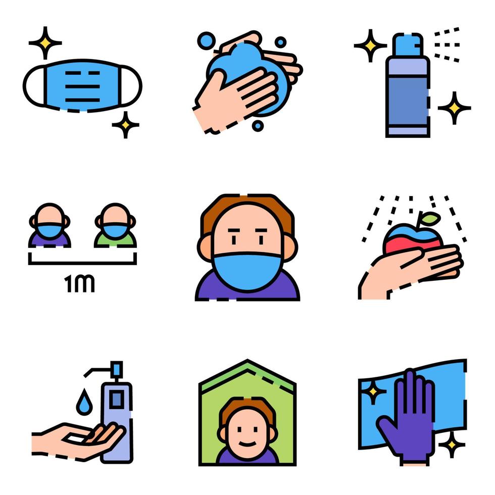 Contactless Activity in New Normal Era vector