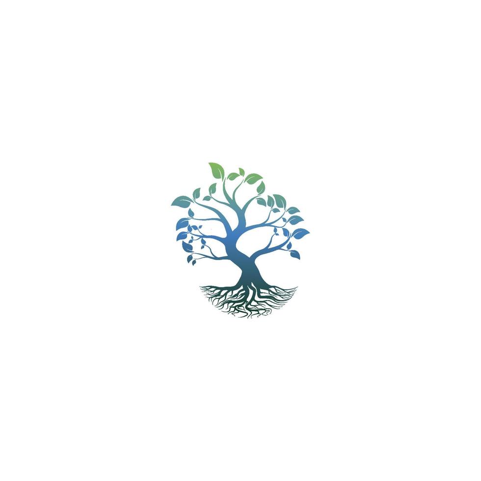 diseño de logotipo de árbol vector