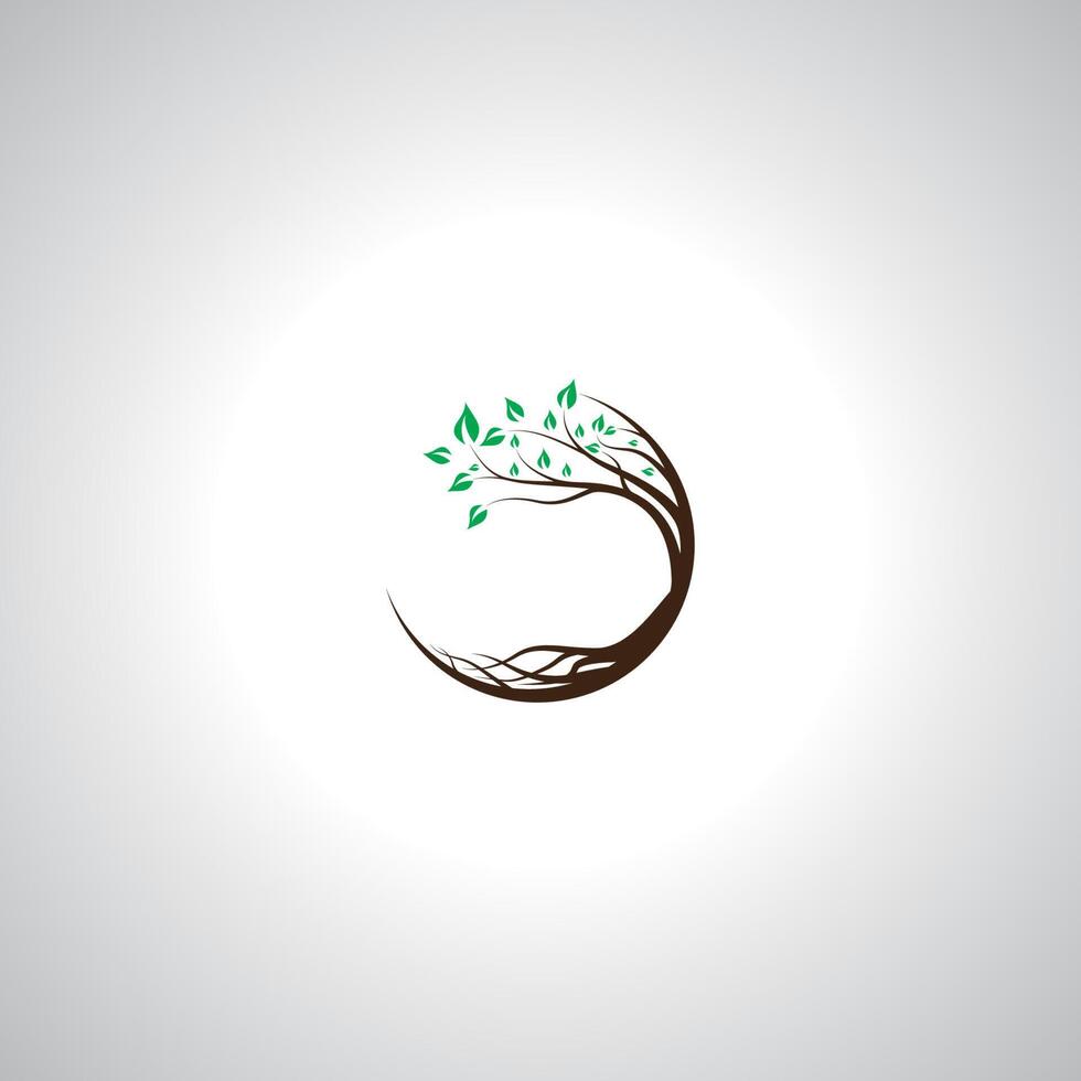 diseño de logotipo de árbol vector