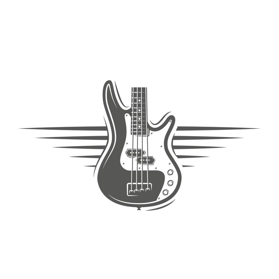 parte de la guitarra aislada en un fondo blanco vector