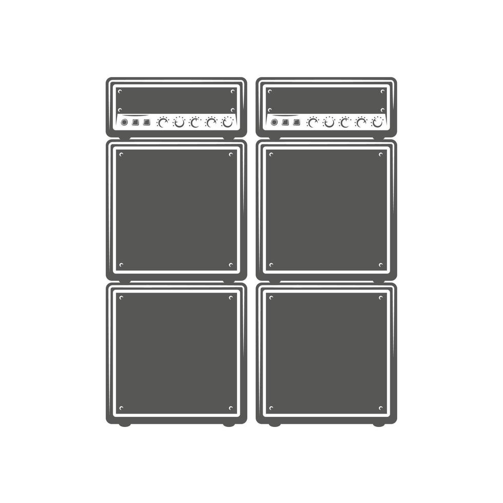 Concert speakers isolated on a white background vector