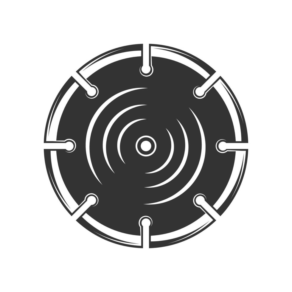 Circular saw close up isolated on white background vector