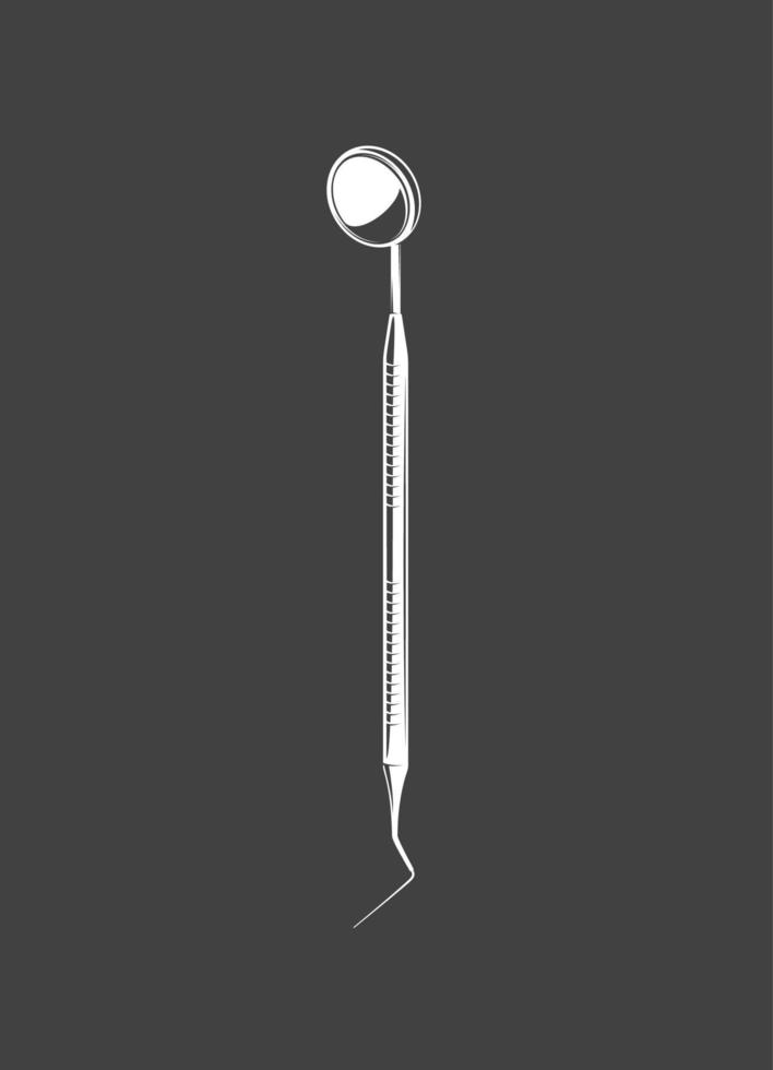 Dental tool isolated on a black background vector