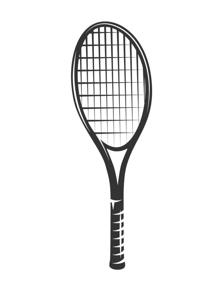 Lawn tennis racket isolated on white background vector