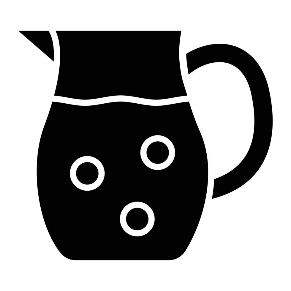 Pitcher Glyph Icon vector