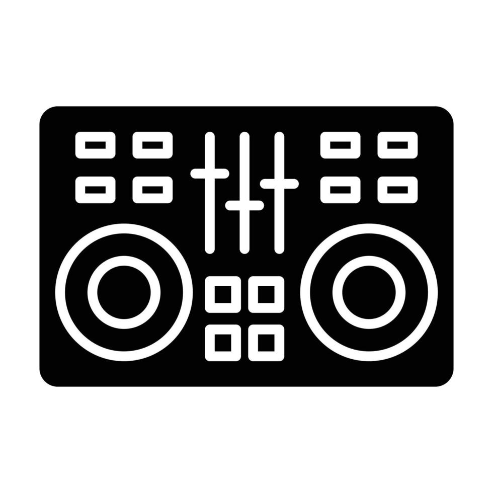 DJ Mixer Glyph Icon vector