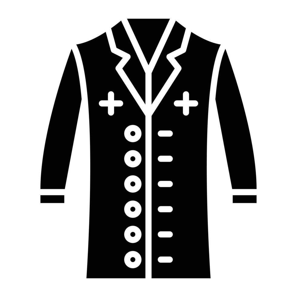 Doctor Coat Glyph Icon vector