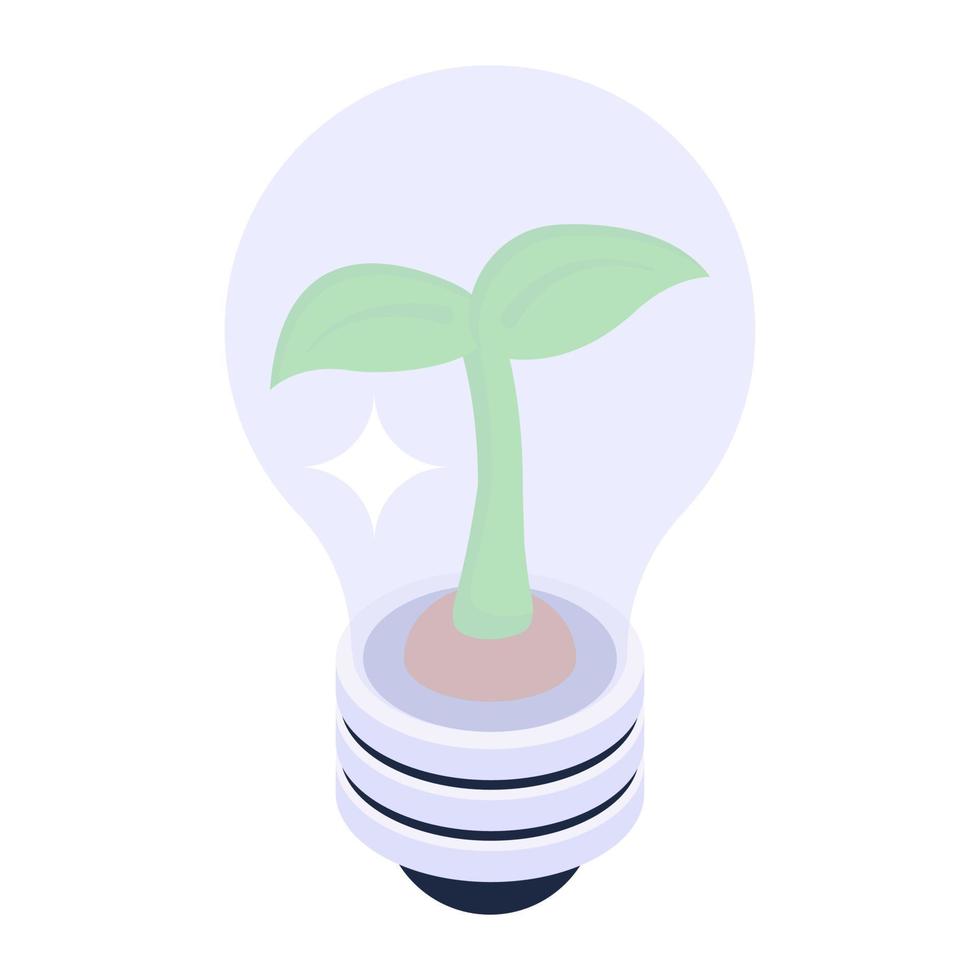 icono de idea ecológica en estilo editable, vector isométrico