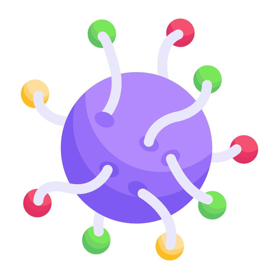 Virus in modern isometric style, coronavirus, vector