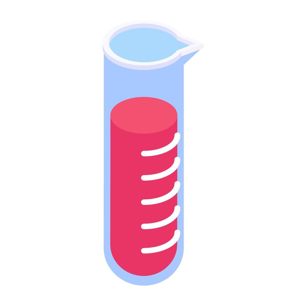 icono de moda de prueba química, vector editable