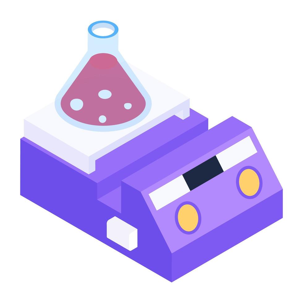 Trendy isometric icon of chemical measurement, chemical weight vector