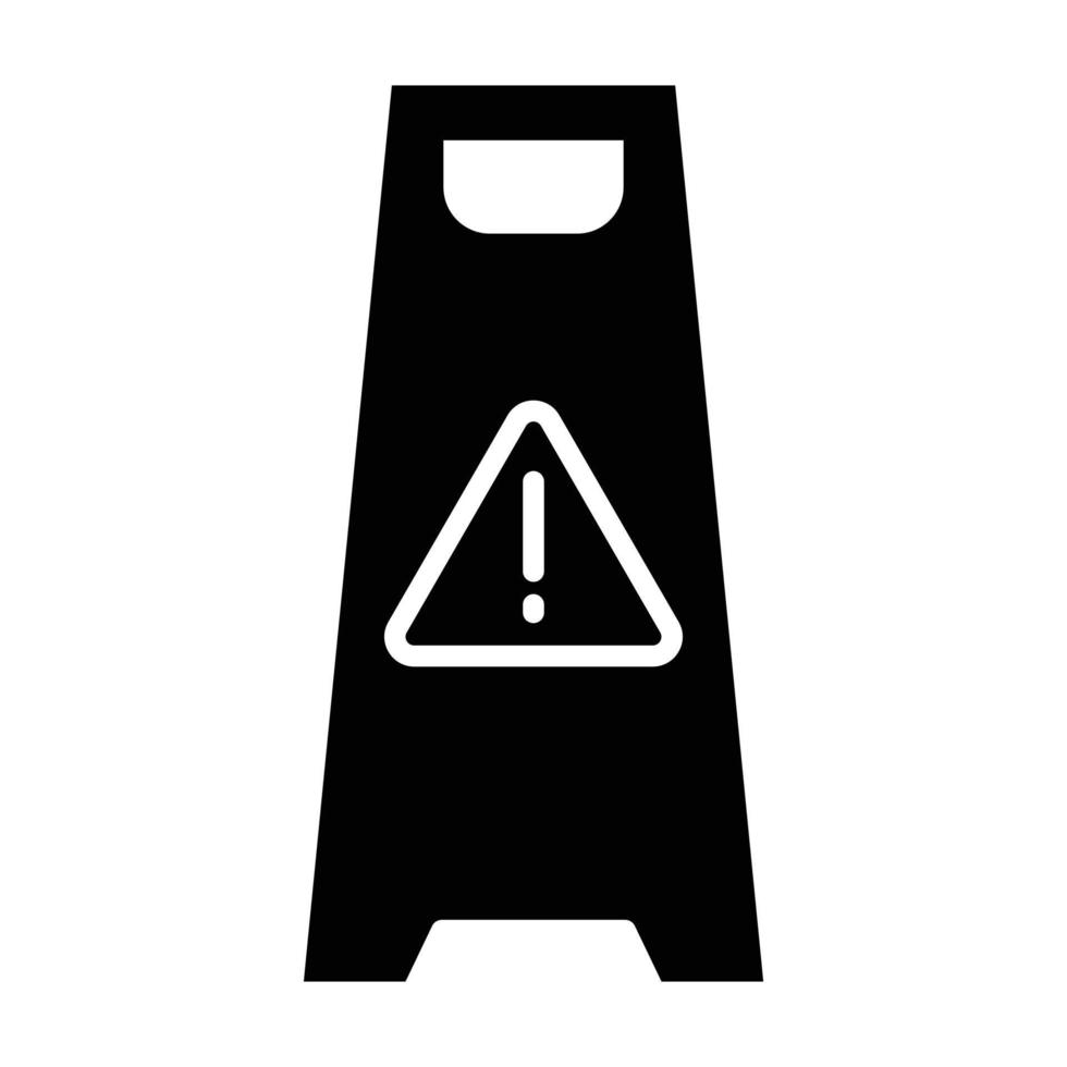 Wet Floor Glyph Icon vector