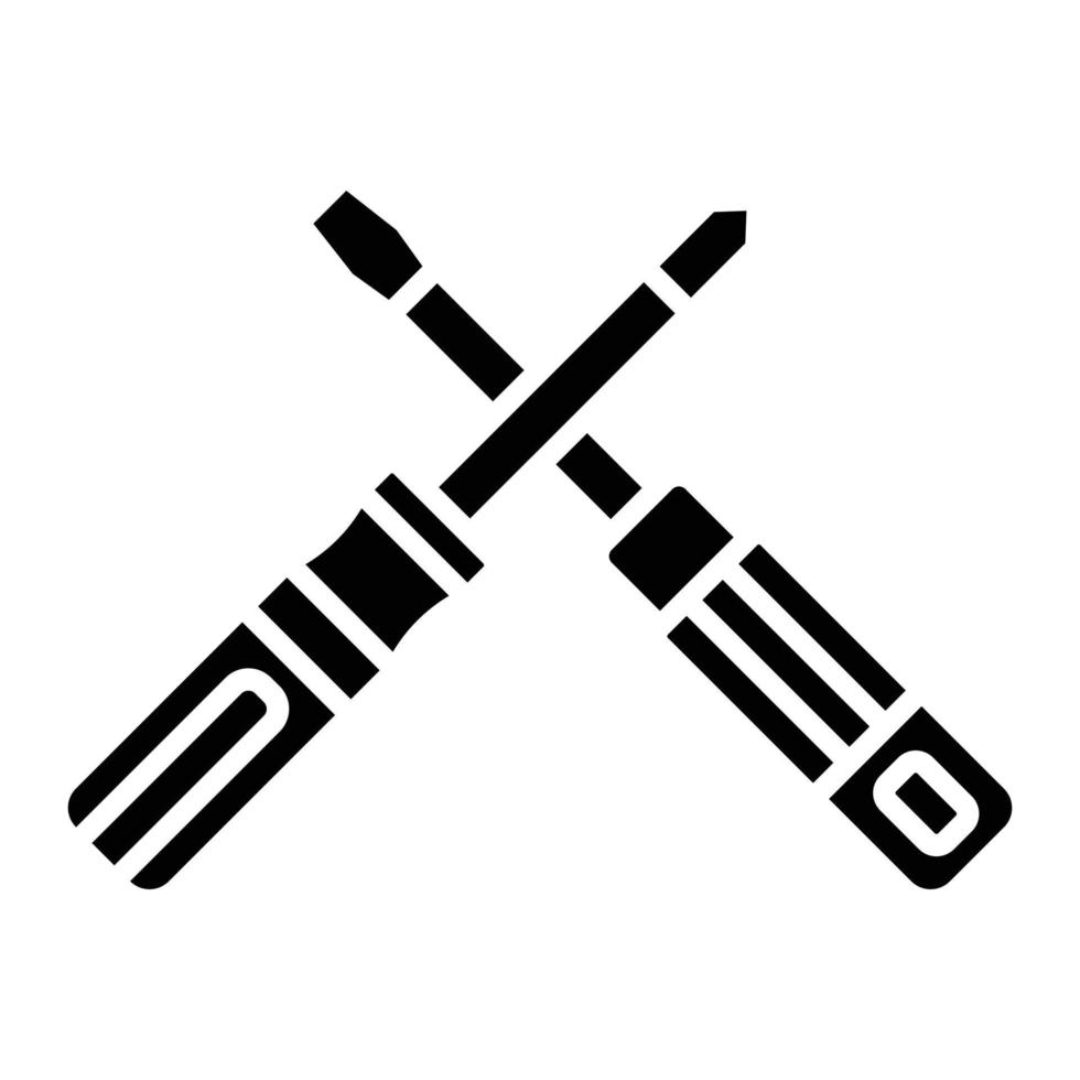 Screwdriver Glyph Icon vector