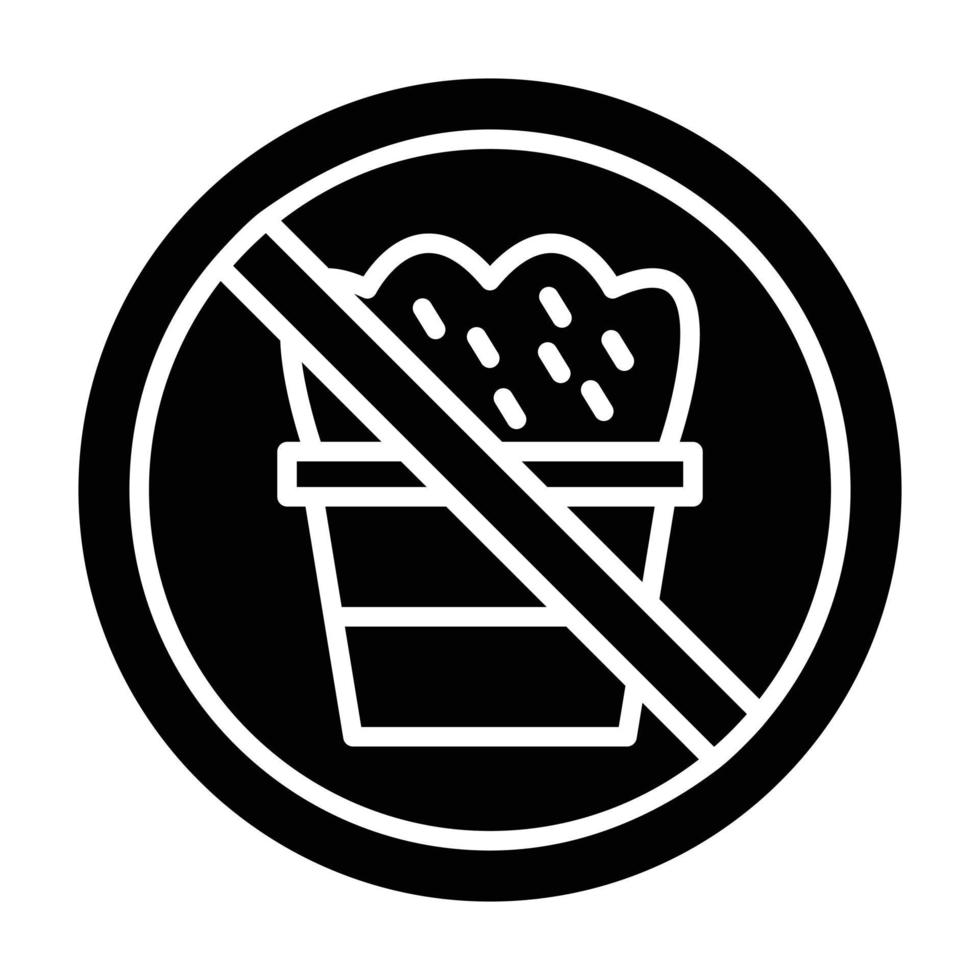 No Sweet Glyph Icon vector