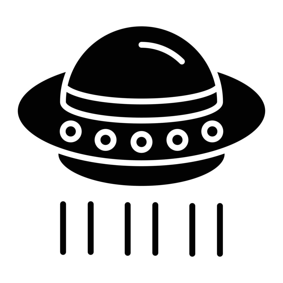 UFO Glyph Icon vector