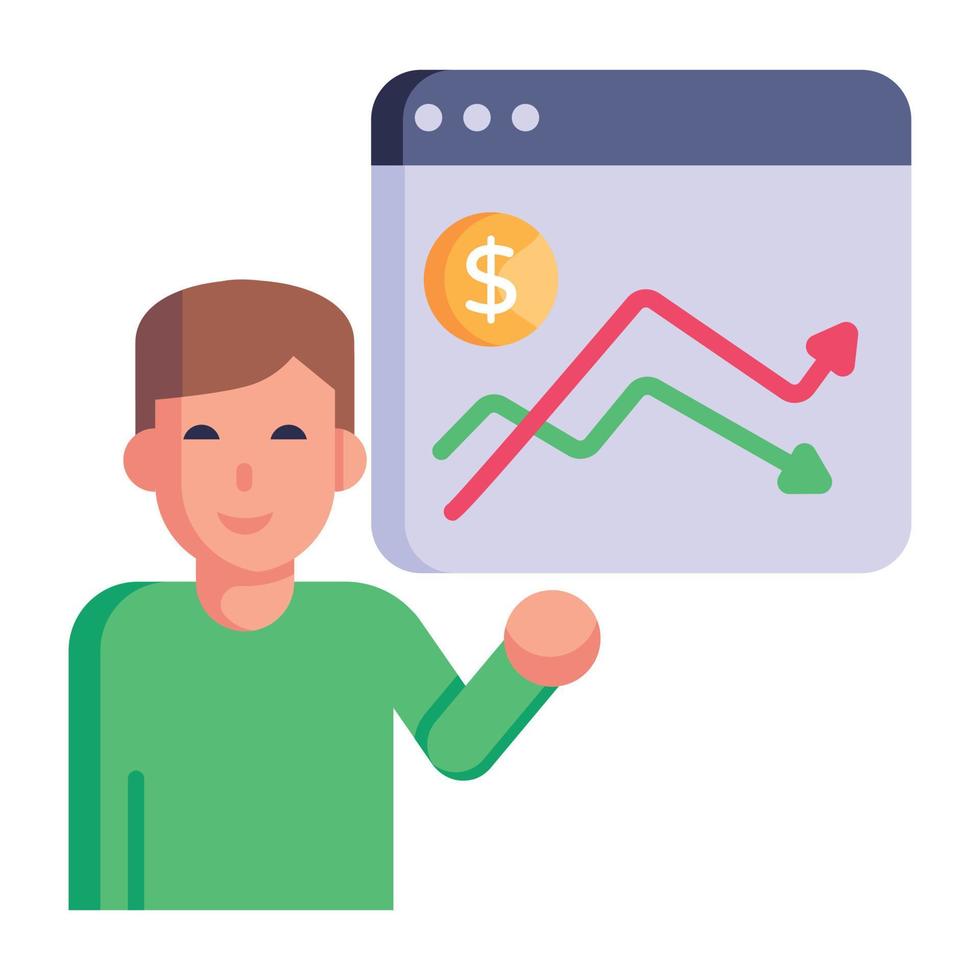Person holding business report vector