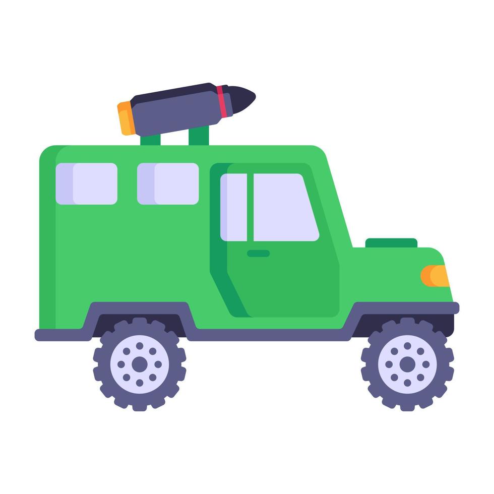 A trendy flat icon of combat Vehicle vector
