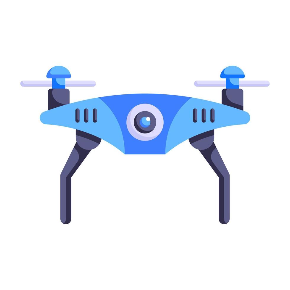 A trendy flat icon of drone, flying camera vector