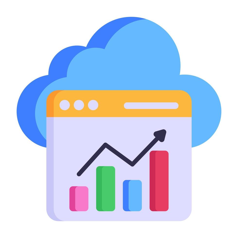 Cloud with business  website vector