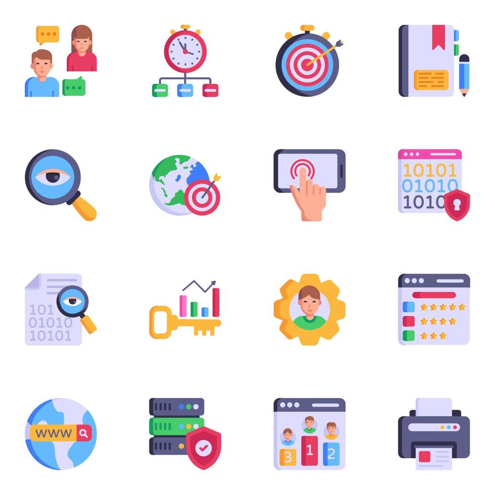 Vectores de seo flat icon