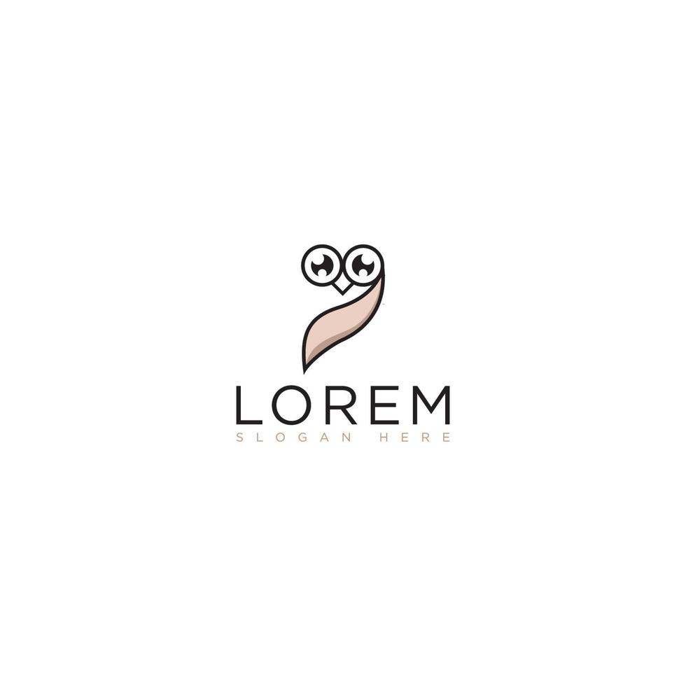 owl logo design vector