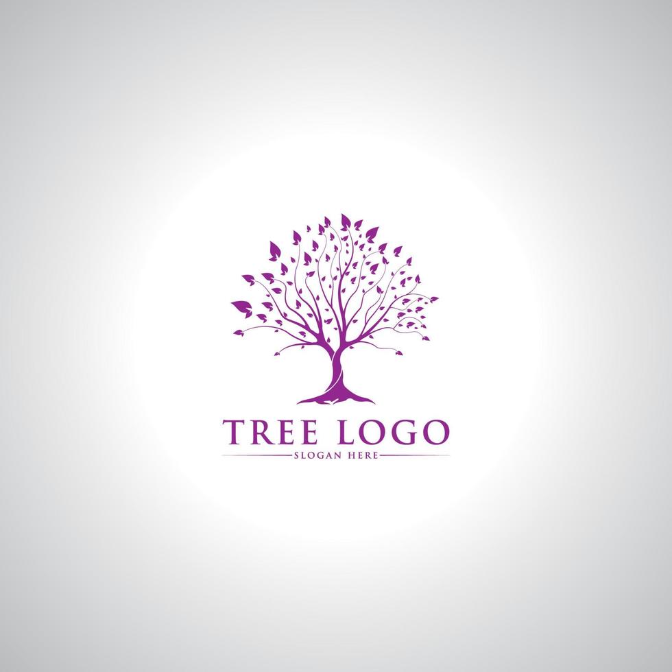 diseño de logotipo de árbol vector