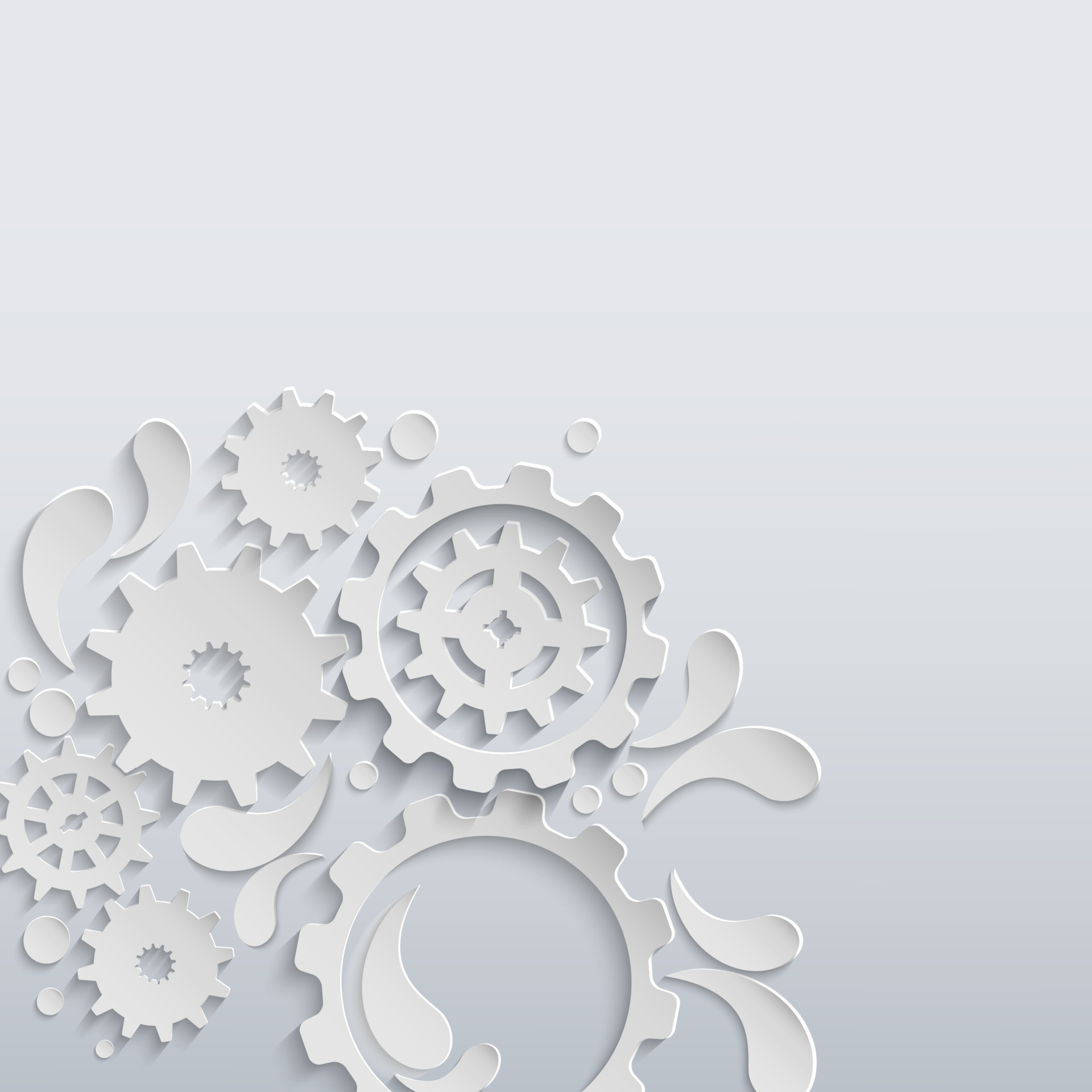 White paper gears and cogs background 6430903 Vector Art at Vecteezy