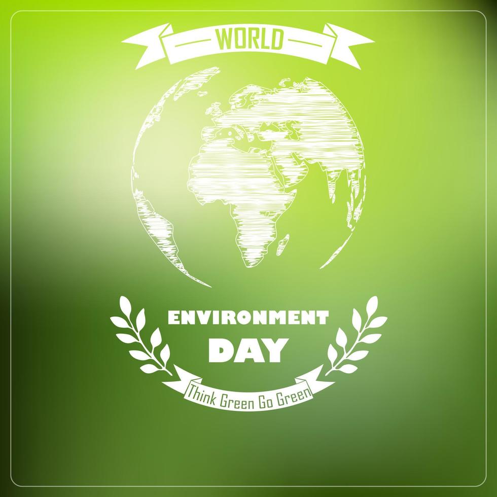 World environment day of shape typography vector