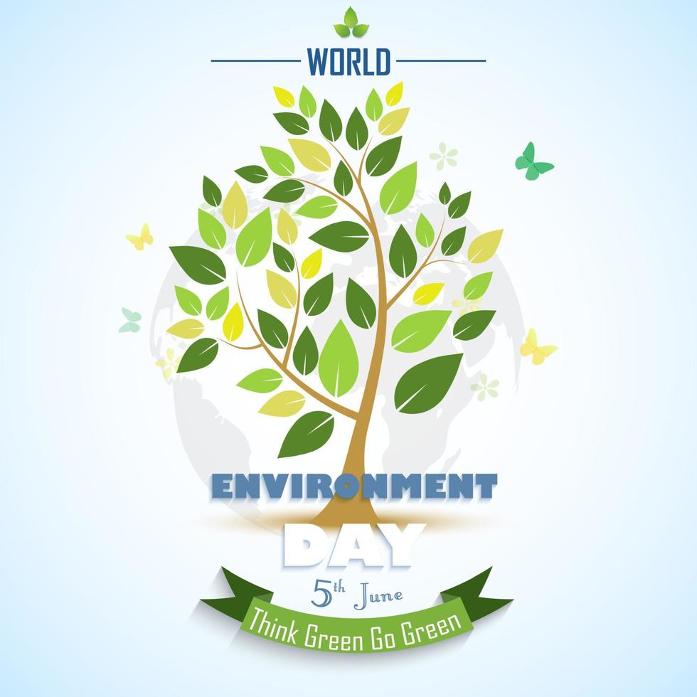 Abstract tree for world environment day.Vector vector