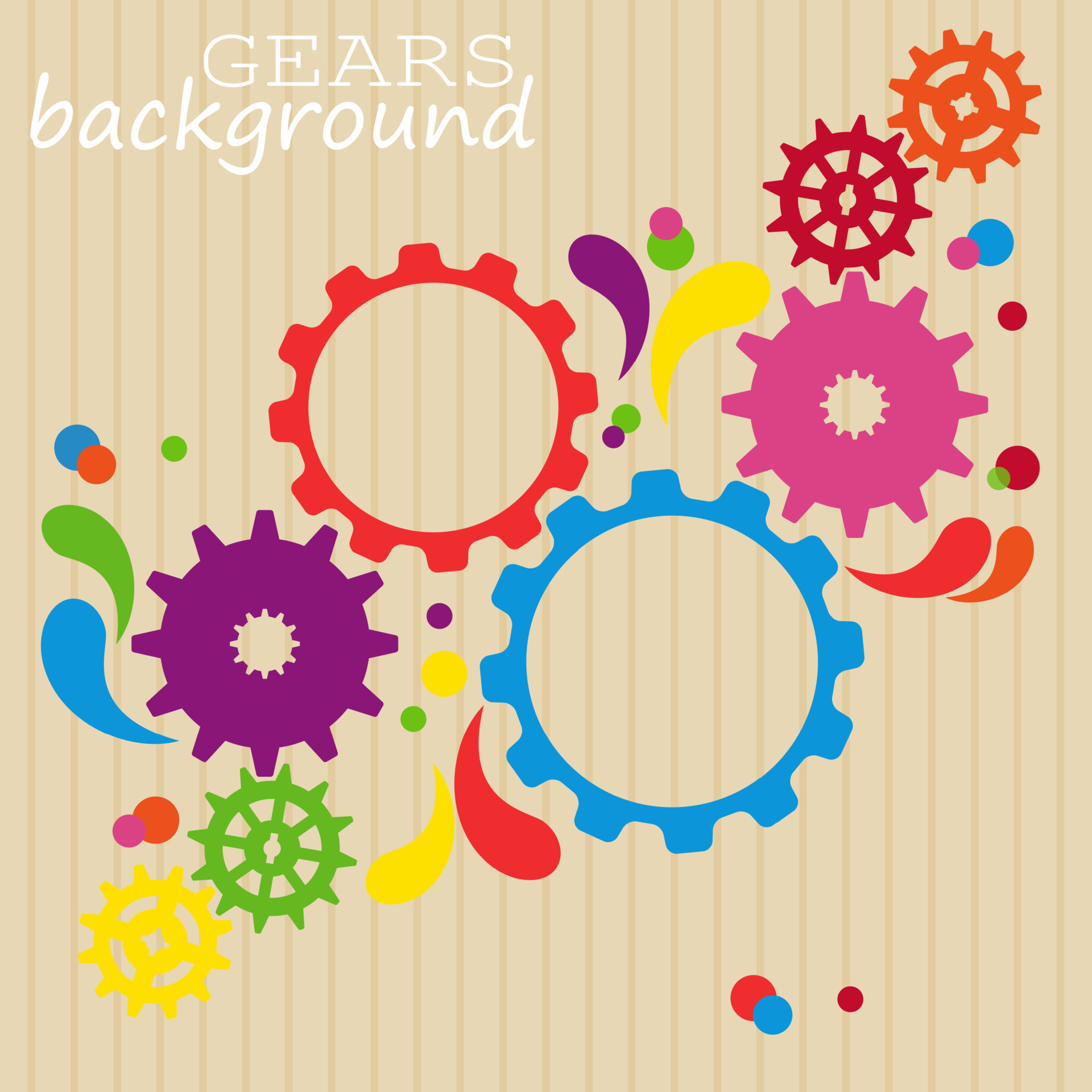 Colorful gear pattern background.vector 6431011 Vector Art at Vecteezy