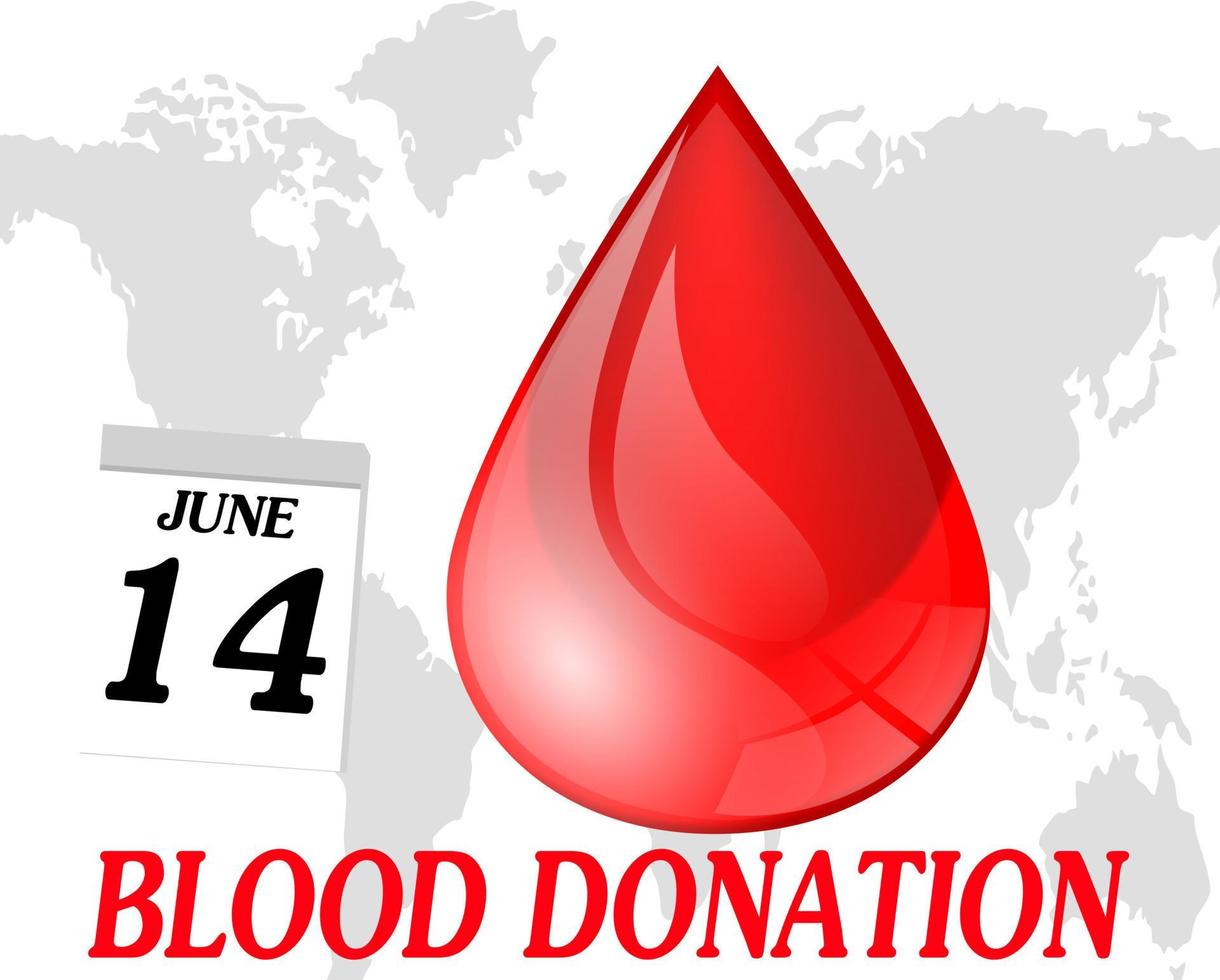 World blood donation day.vector vector