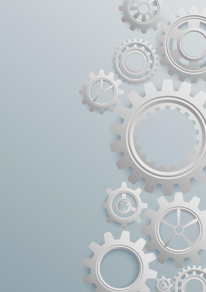Gears backgrounds on white background vector