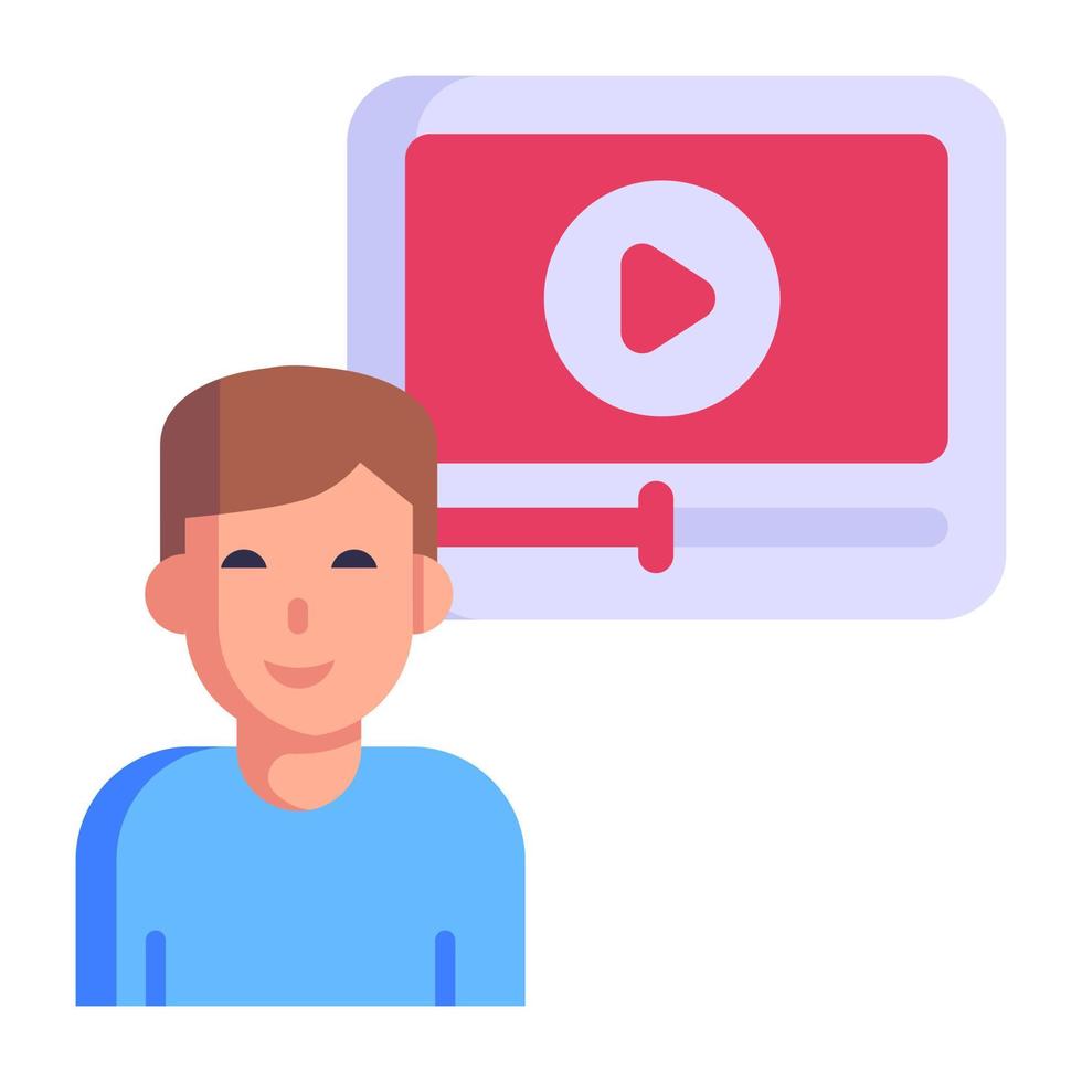 A trendy flat icon of advertisement panel, editable vector