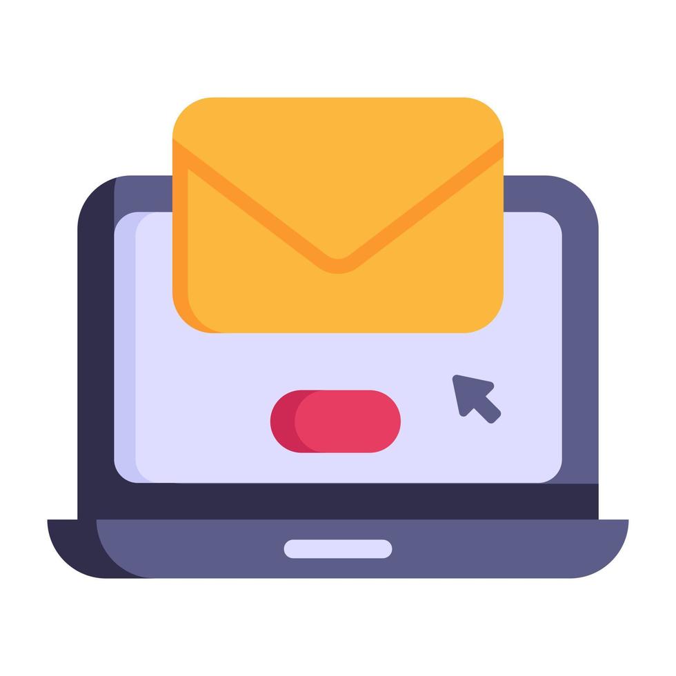 A trendy flat icon of email marketing, editable vector