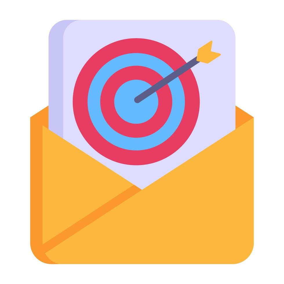 icono de estilo plano de moda del correo de destino vector