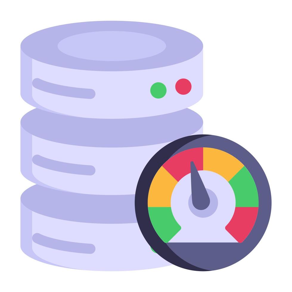Worldwide data hosting, flat icon of data vector