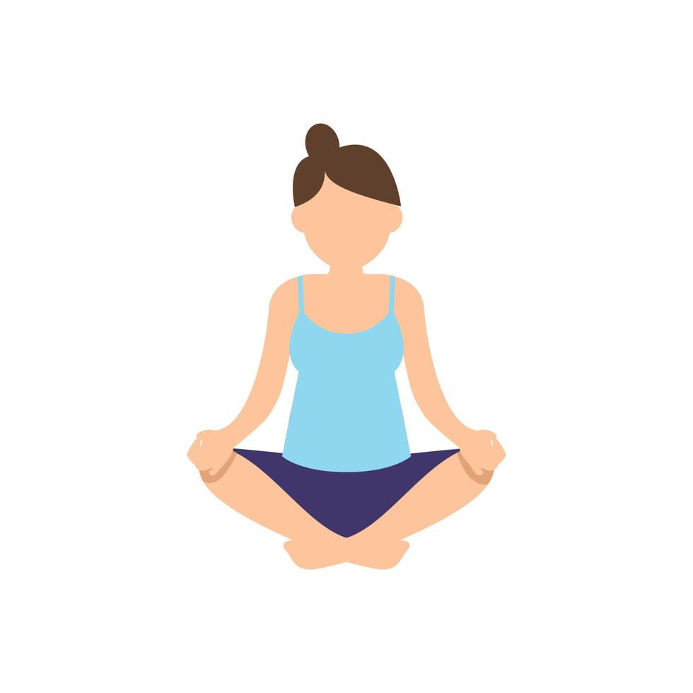 yoga aislado 4 vector