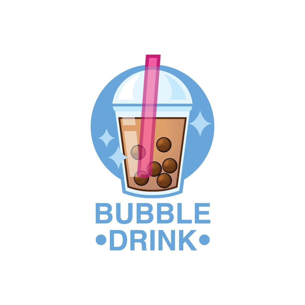 bubble drink logo on white background vector illustration