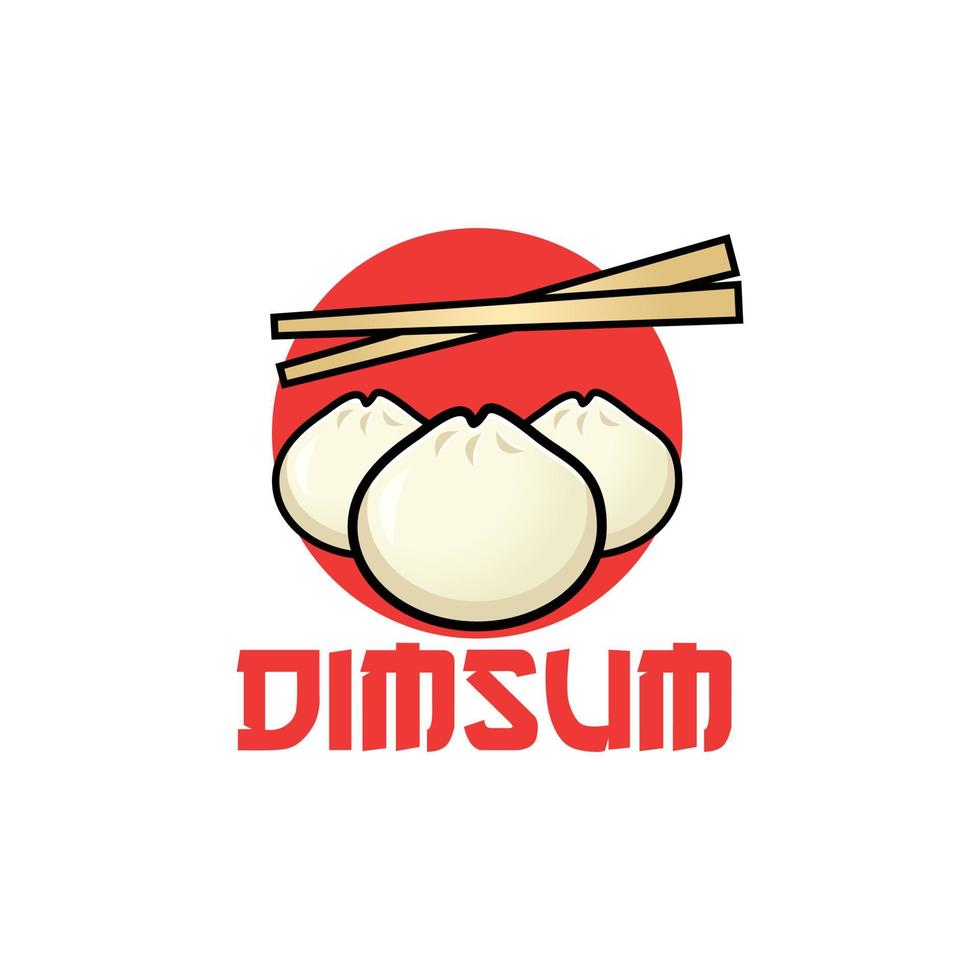 Dimsum logo on white background vector