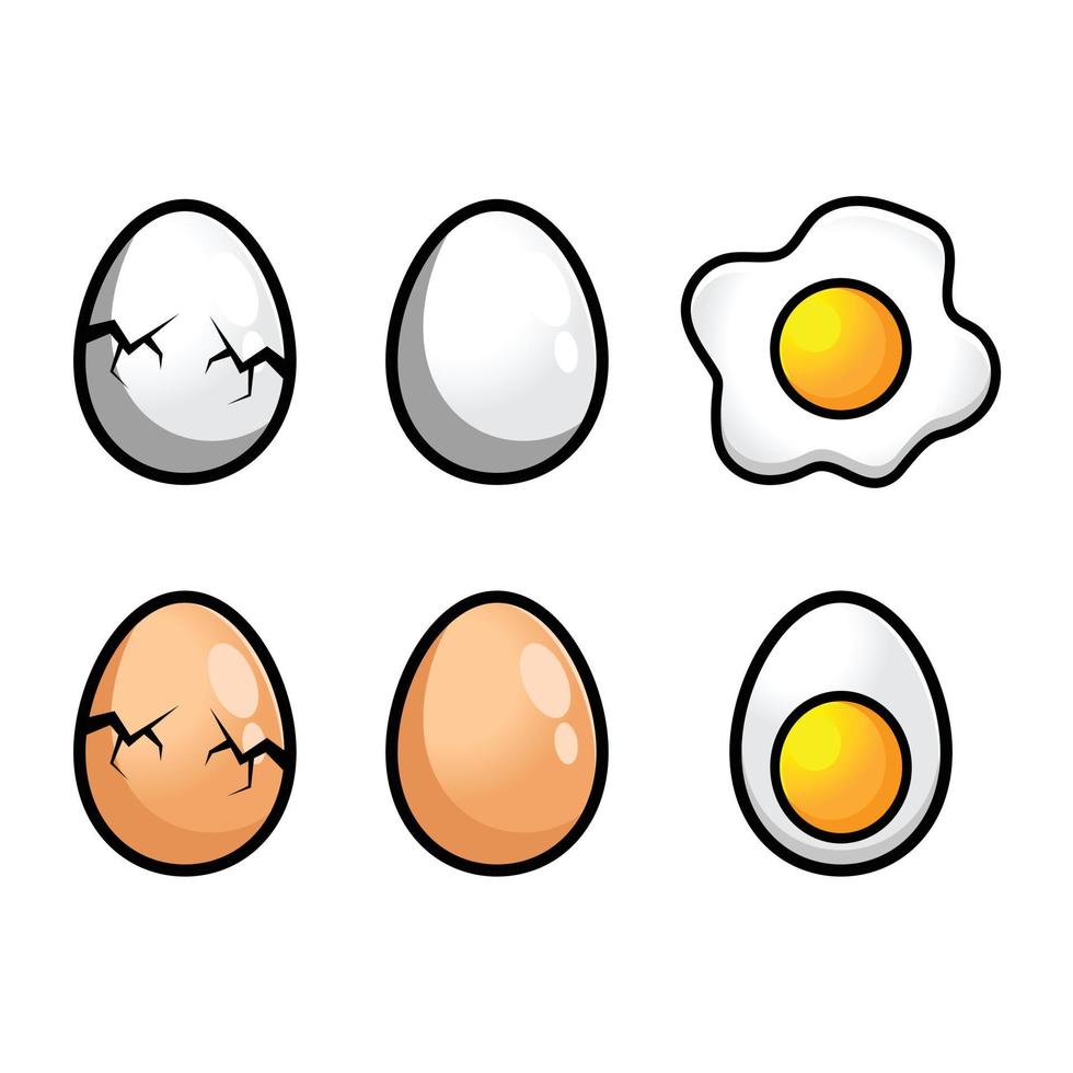 Egg isolated on white background. Vector illustration.