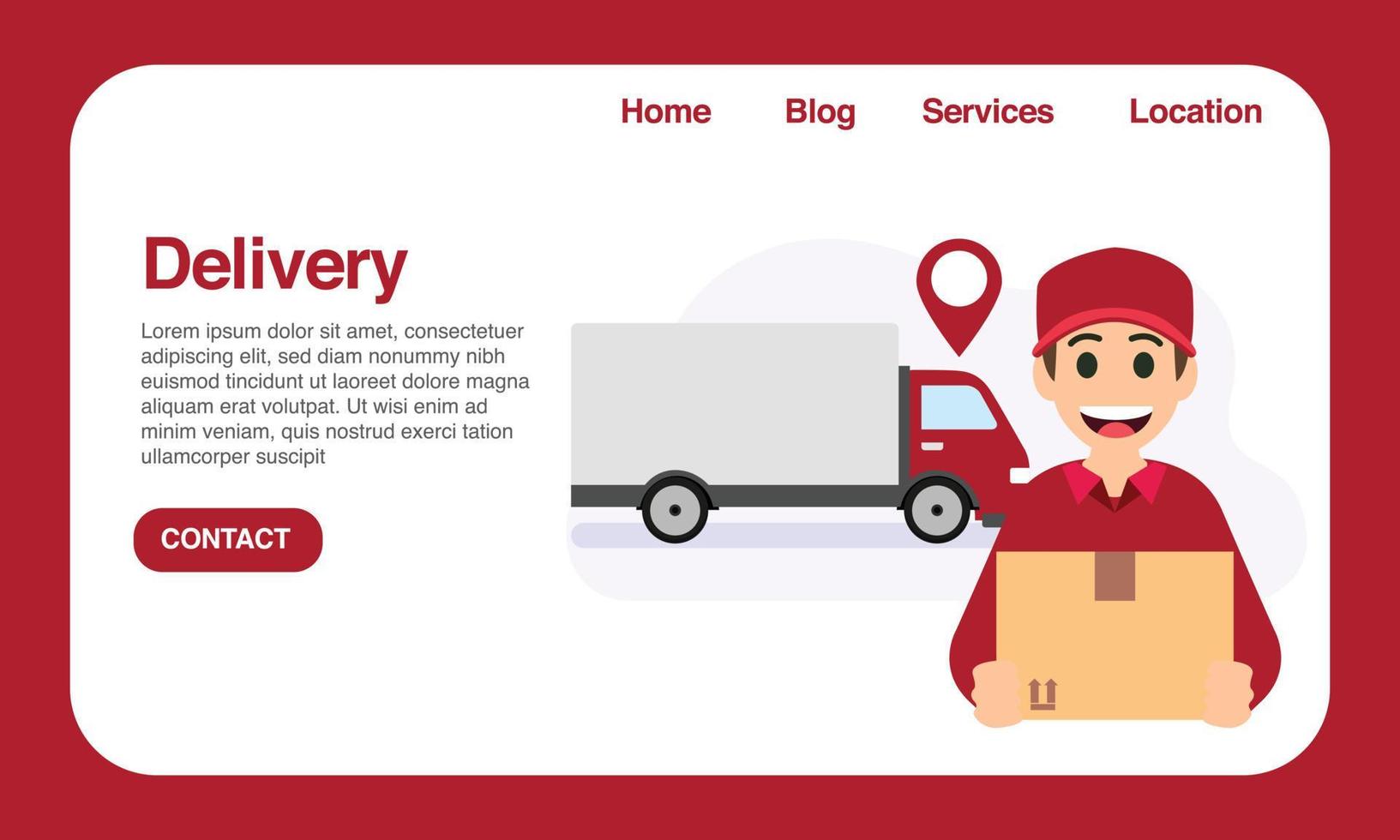 delivery website design user interface application vector
