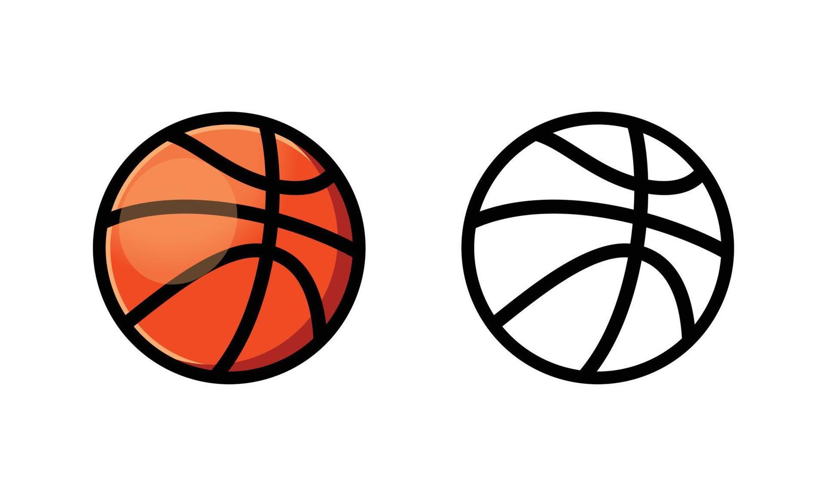 pelota de baloncesto. ilustración vectorial icono de baloncesto 6431653  Vector en Vecteezy