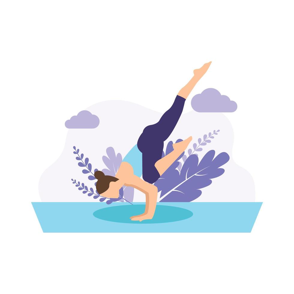 Mobile apps design, Yoga, healthy lifestyle. vector