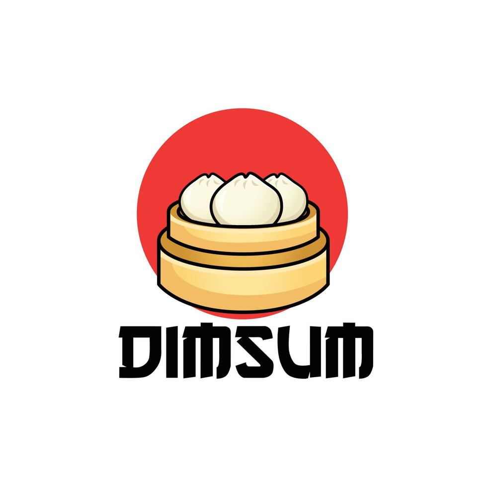 Dimsum logo on white background vector