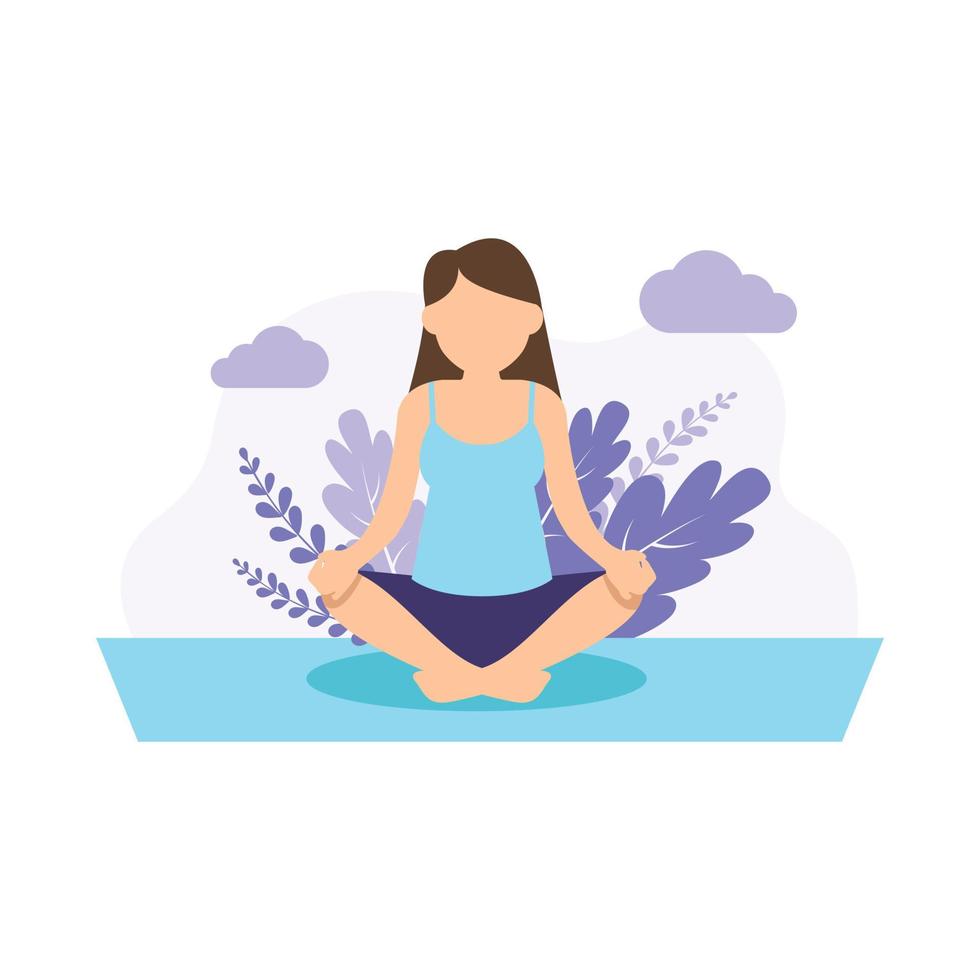 Mobile apps design, Yoga, healthy lifestyle. vector