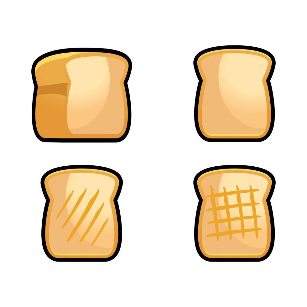 loaf bread toast vector