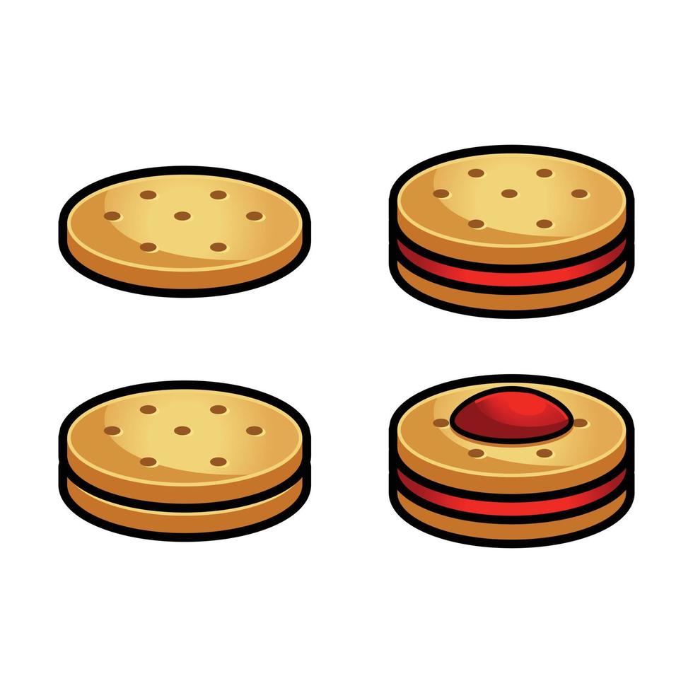 colección de galletas conjunto ilustración vectorial vector