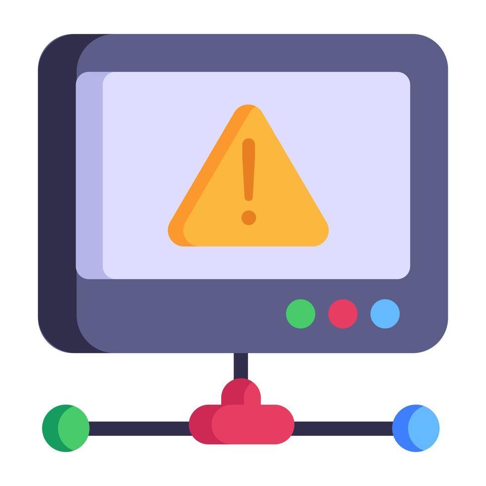 A trendy flat icon of network error, interruption vector