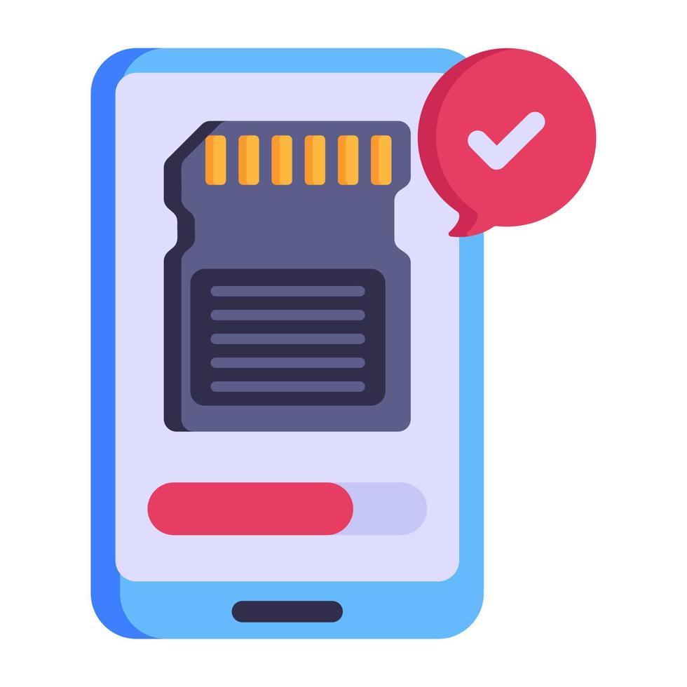 A welldesigned flat icon of phone memory 6431893 Vector Art at Vecteezy