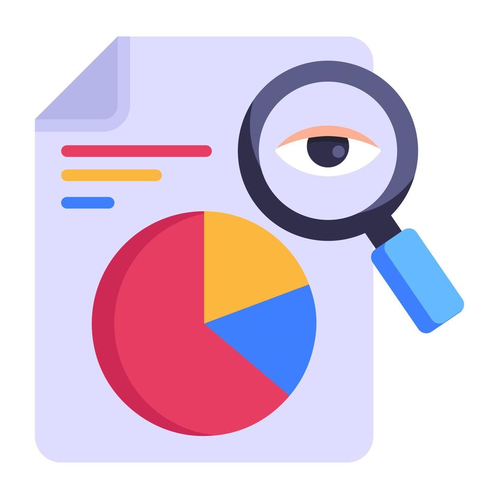 A modern flat style icon of analytics vector